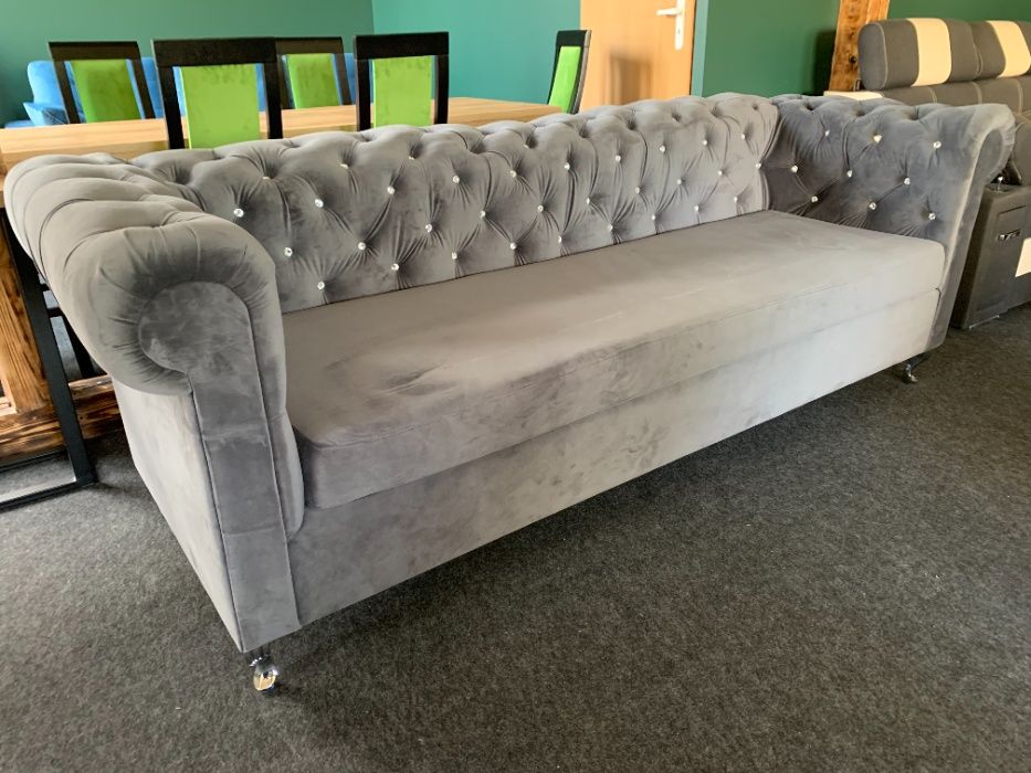 Sofa Chesterfield z funkcją spania