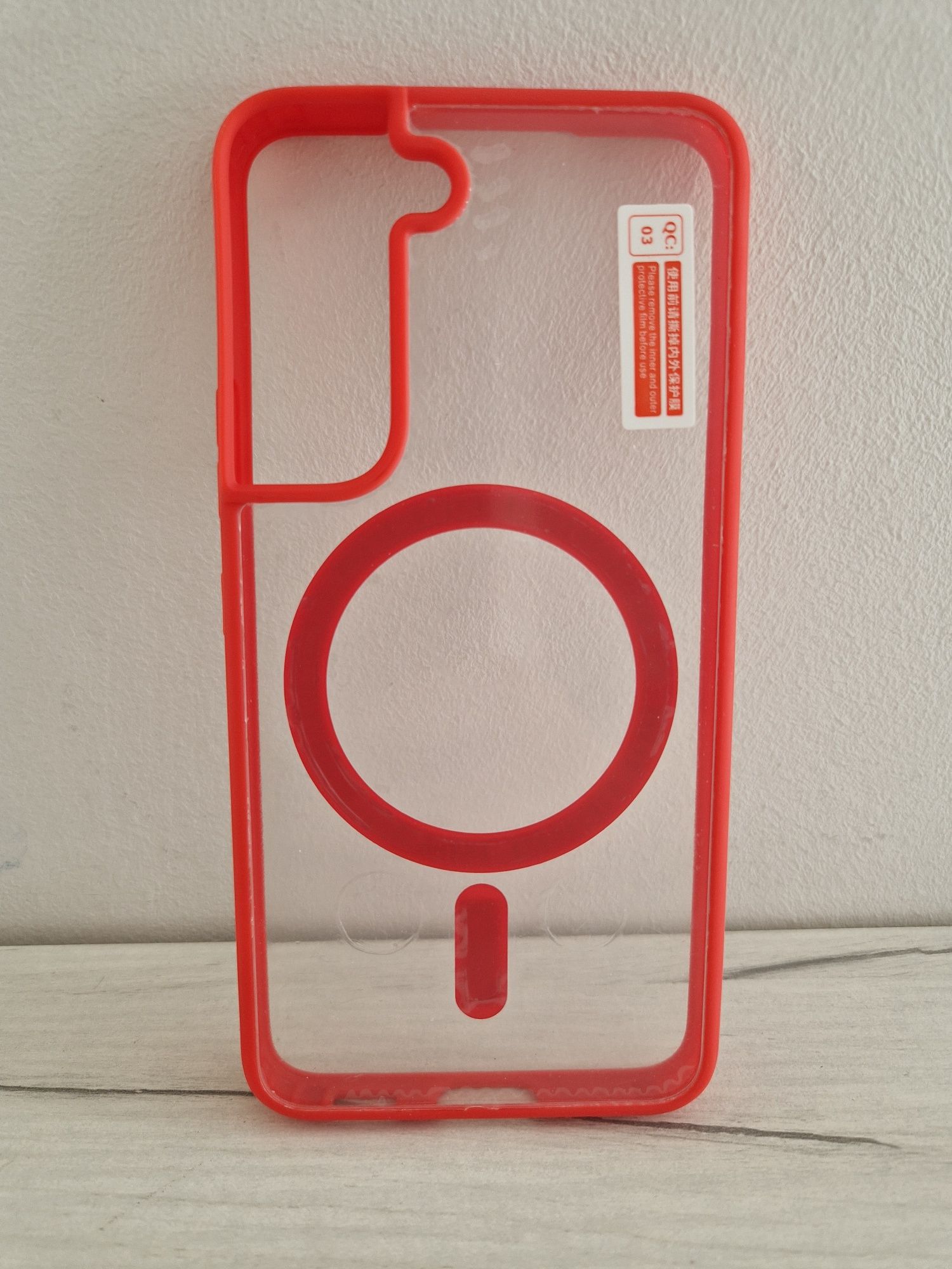 Acrylic Color Magsafe Case do Samsung Galaxy S22 czerwony