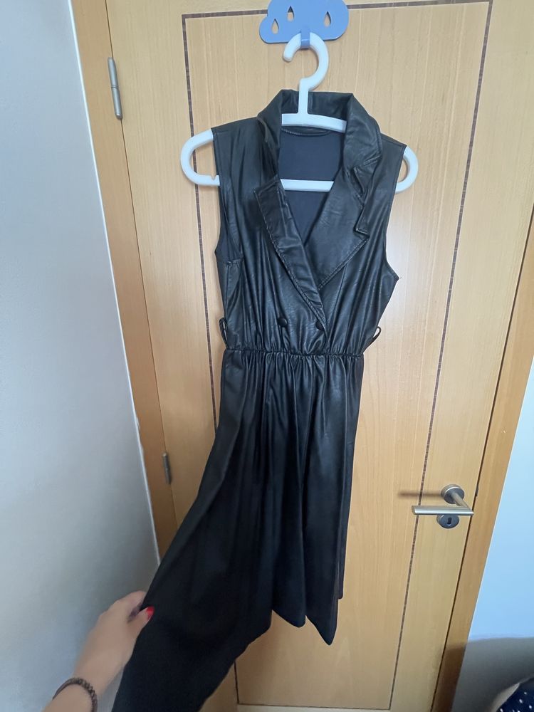 Vestido em Polipele preto