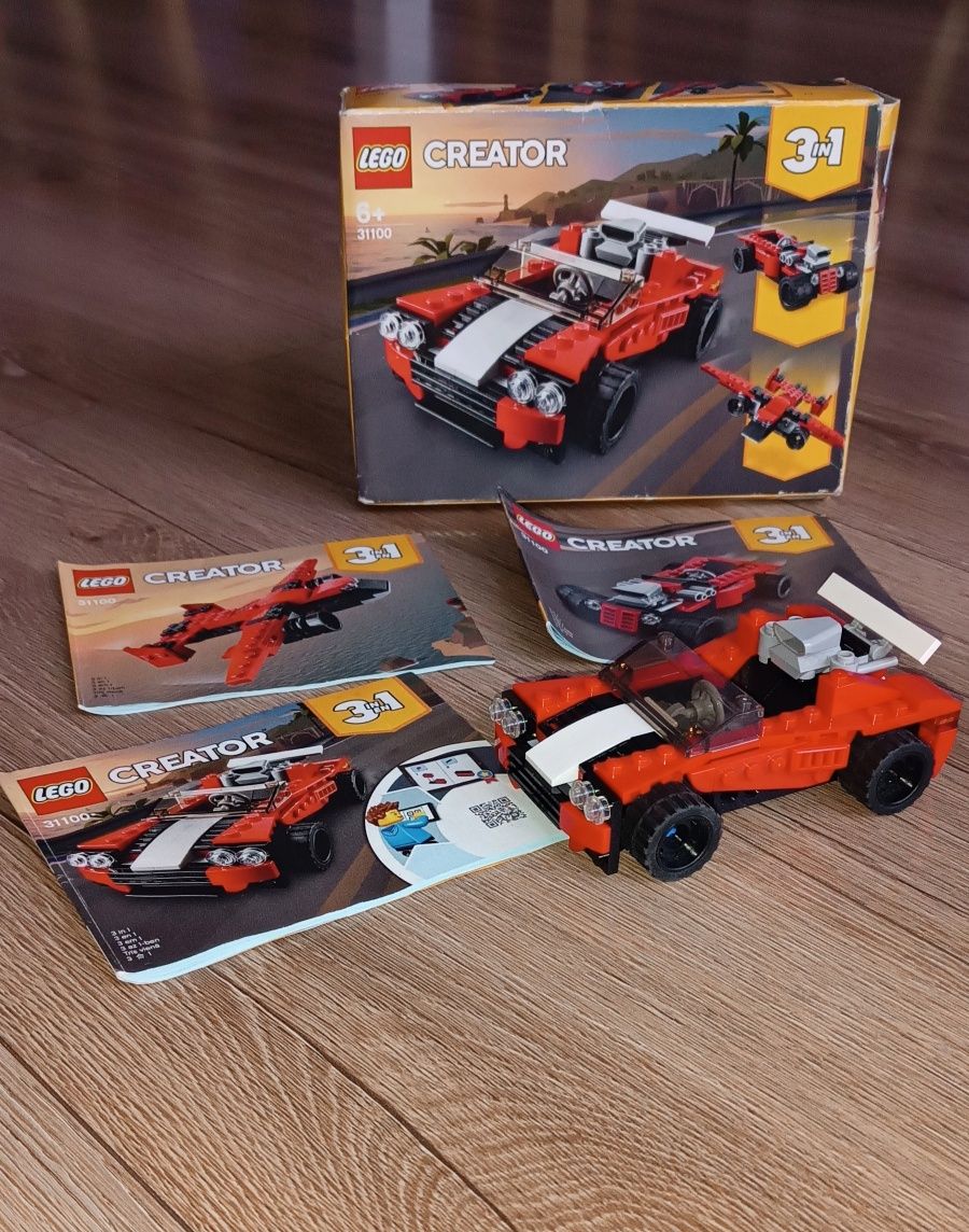 Klocki LEGO creator 3w1 31100 samochód samolot wyścigówka