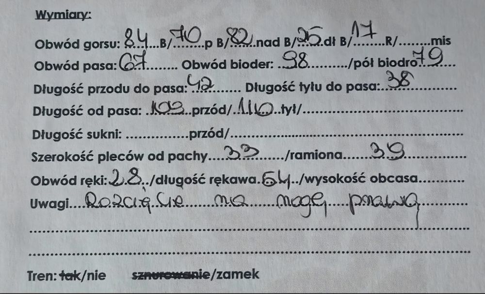 Suknia ślubna boho r. S