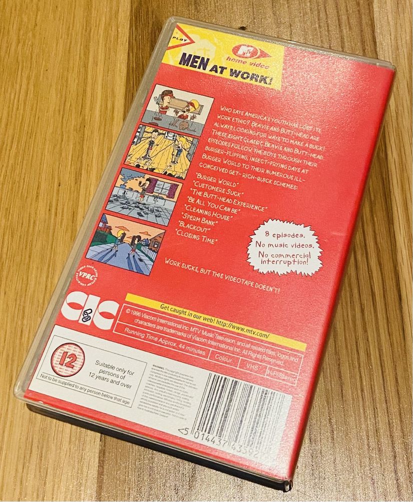 Cassete VHS | Beavis and Butt-head - Work Sucks | 1996