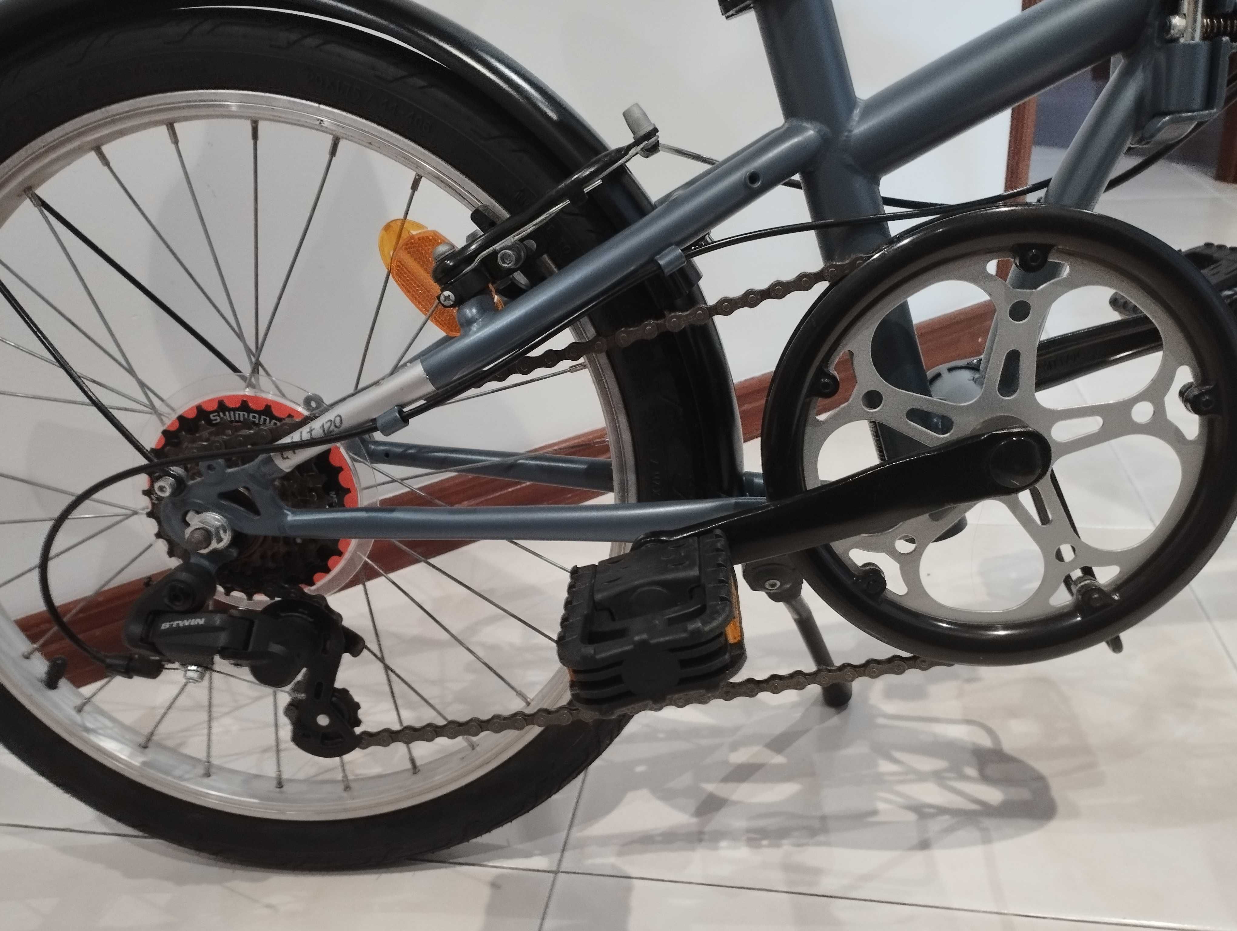 Bicicleta Dobrável  BTWIN FOLD 120 cinza