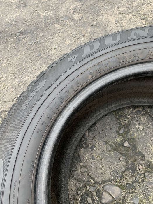 Шини 225/60 R16 пара Dunlop  зима 6,9мм