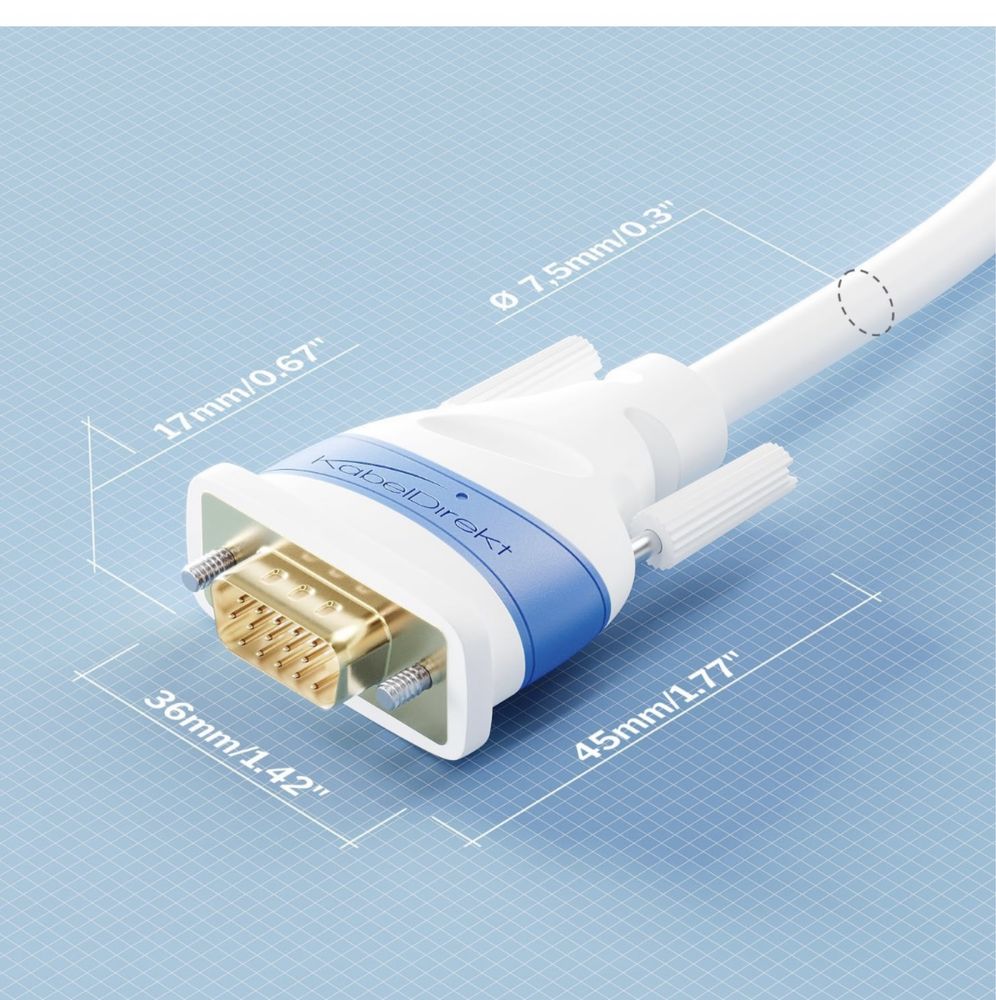 Kabel VGA 5m KabelDirekt