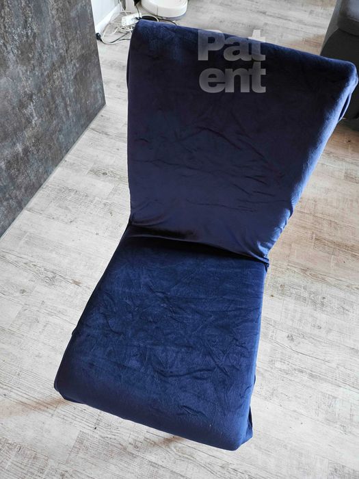 Welurowe pokrowce na krzesła 4 sztuki miękkie granatowe