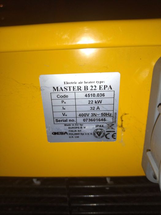 Nagrzewnica elektryczna MASTER 22 KW  B22EPB