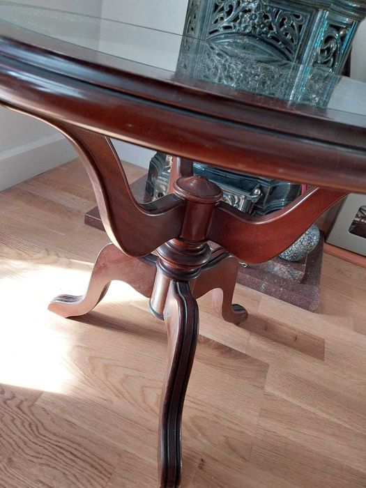 Mesa centro café decoração vidro