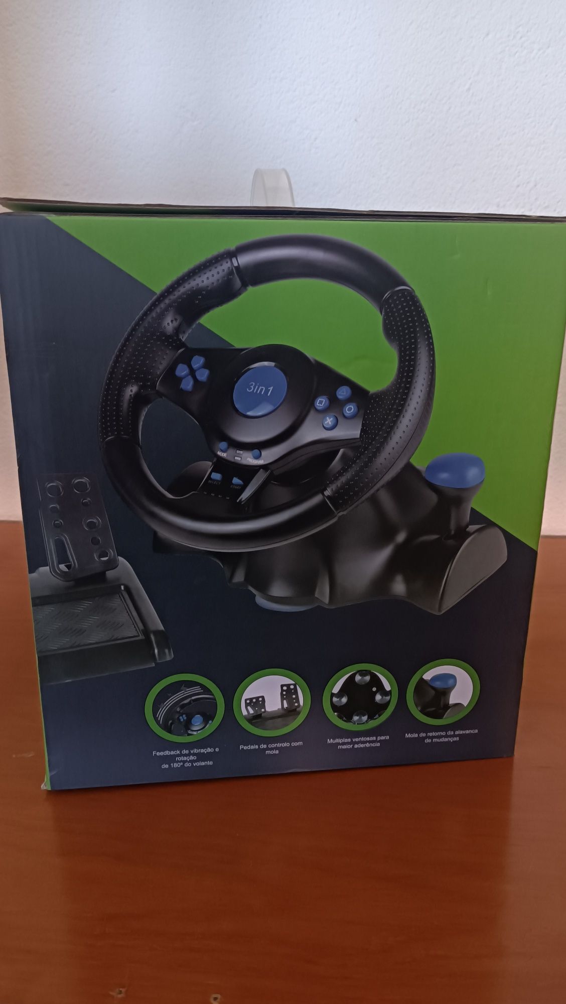 Volante e Pedais para PS2/PS3/PC
