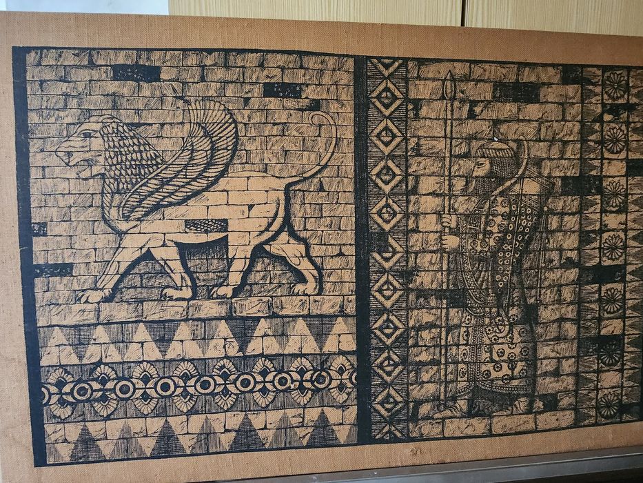 Quadro Persa gravado em sarapinheira