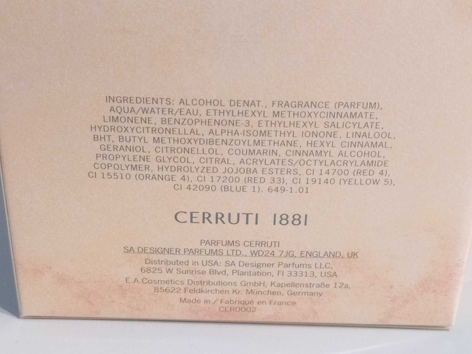 Cerruti 1881 pour femme edt 100ml Оригинал