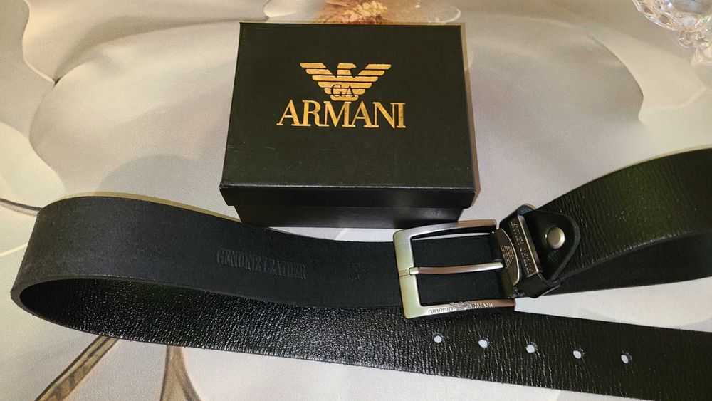 Чоловічий шкіряний ремінь Armani