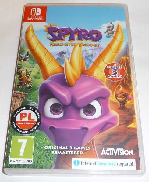 SPYRO Reignited Trilogy = 3 gry Nintendo SWITCH = Wejherowo