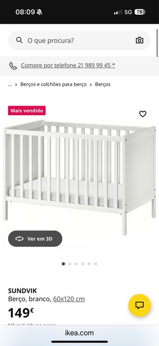 Berço Ikea sundvik