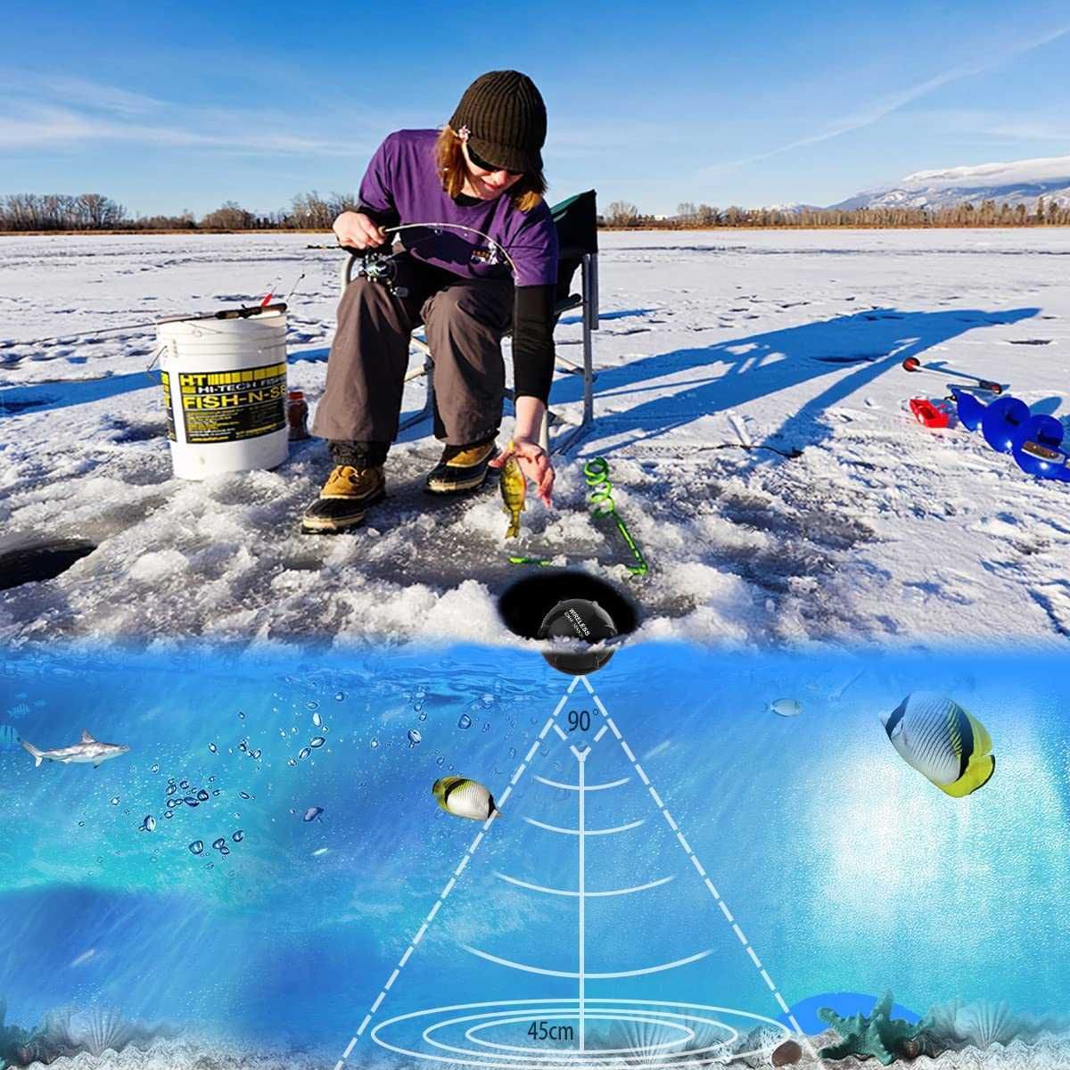 Nowa Echosonda sonar 100m fish finder deeper echo