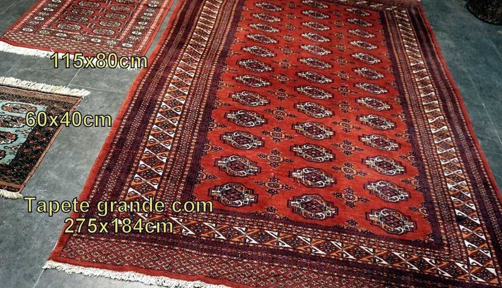Tapete BOKHARA do Paquistão em Lã com 275 x 184cm +2 Bokhara de oferta