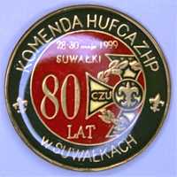 odznaka harcerska 80 lat hufca ZHP w Suwałkach