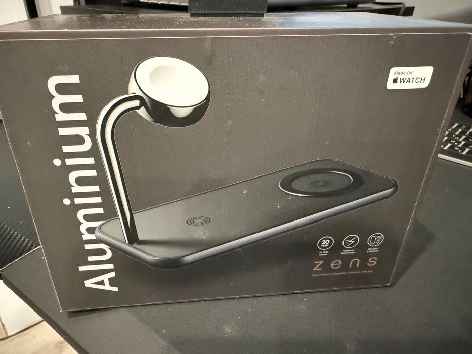 Беспровідна зарядка Zens Dual + Watch Aluminium Wireless Charger