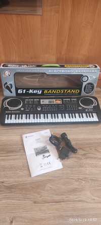 Keyboard pianino dla dzieci + mikrofon Bandstand MQ6106