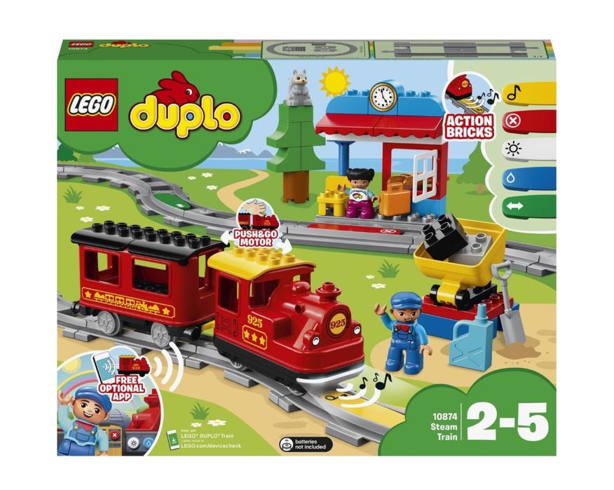 Nowe Klocki LEGO DUPLO 10874 Pociąg parowy - SKLEP