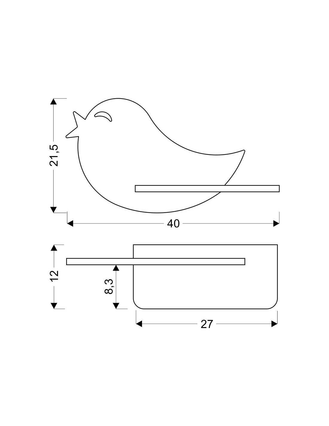 Kinkiet Bird różowy LED Candellux