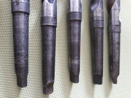Wiertła do metalu 20,5 HSS z uchwytem morsa z płetwą - 6 szt - Toczone