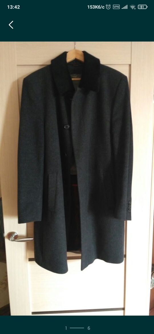 Пальто чоловіче кашемірове "Giordano Conti" модель Diplomat