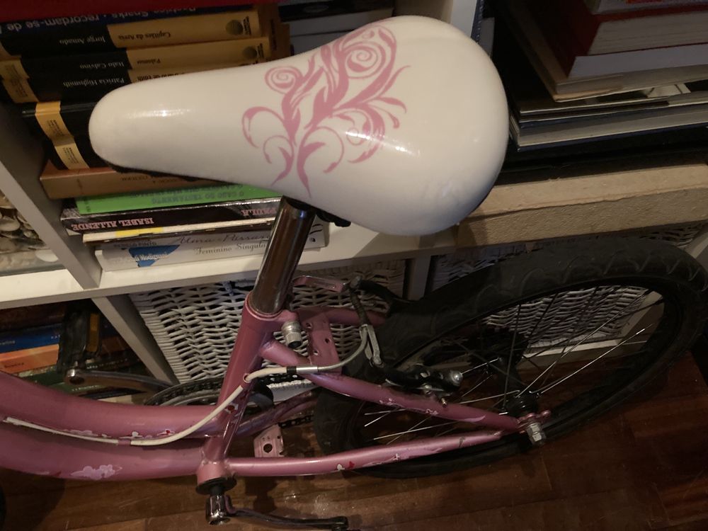 Bicicleta rosa roda 20