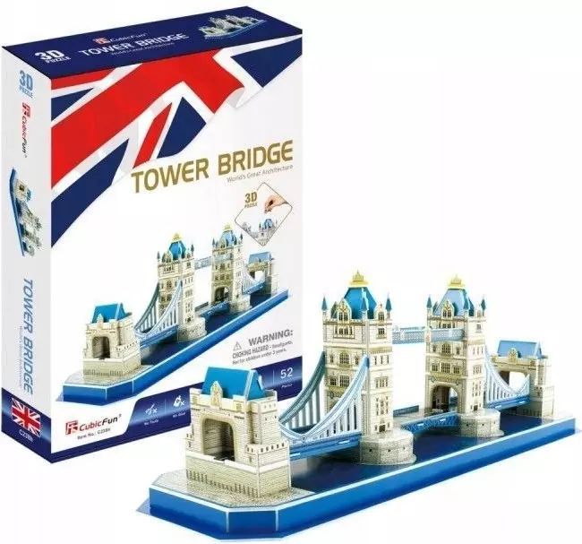 Puzzle 3D 52 elementy. Tower Bridge. Cubicfun