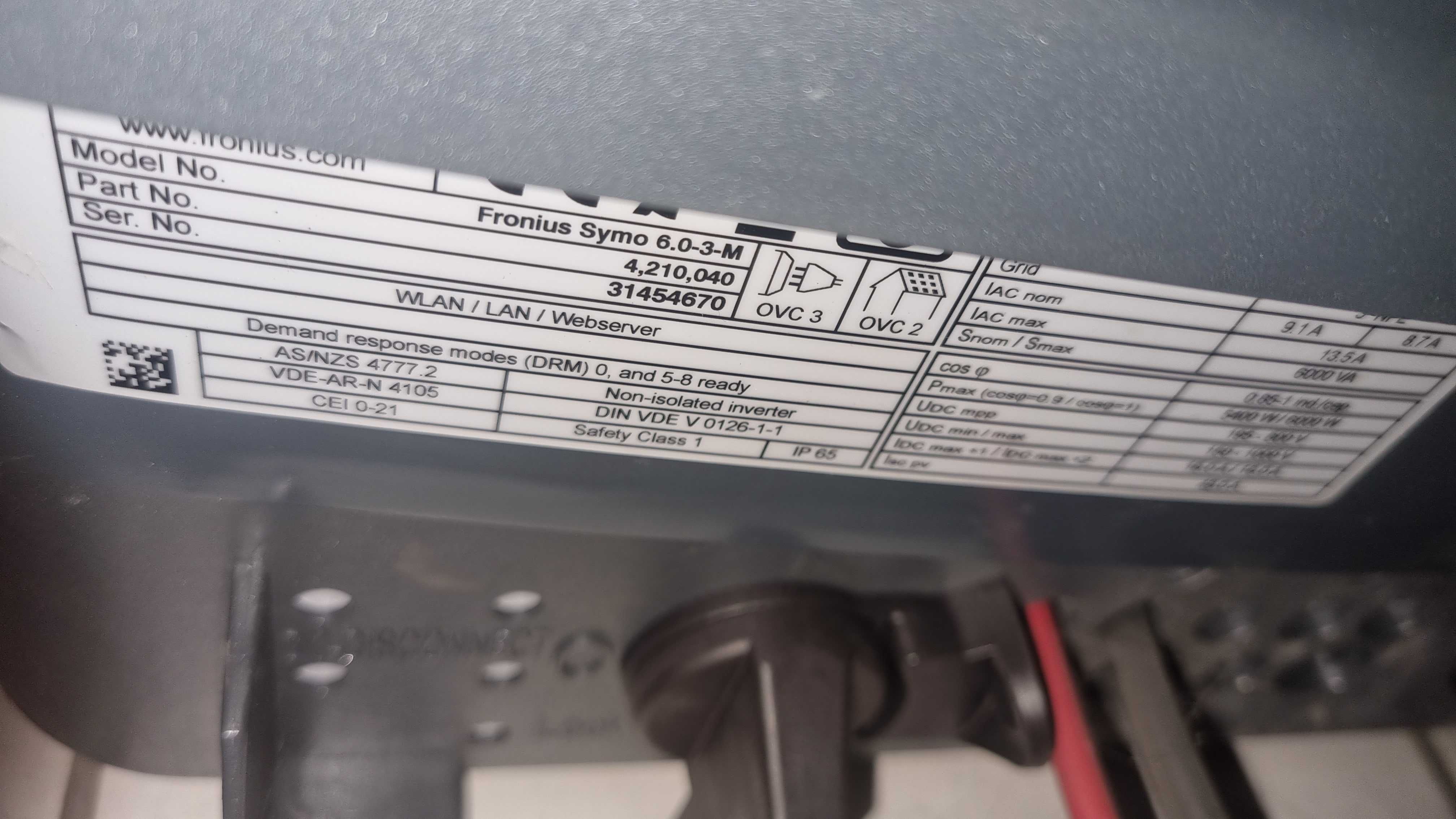 Falownik inwerter FRONIUS SYMO 6.0-3-M WiFi używany polska dystrubucja
