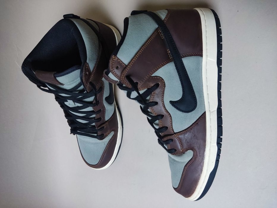 Чоловічі шкіряні кросівки Nike SB Dunk High Baroque Brown