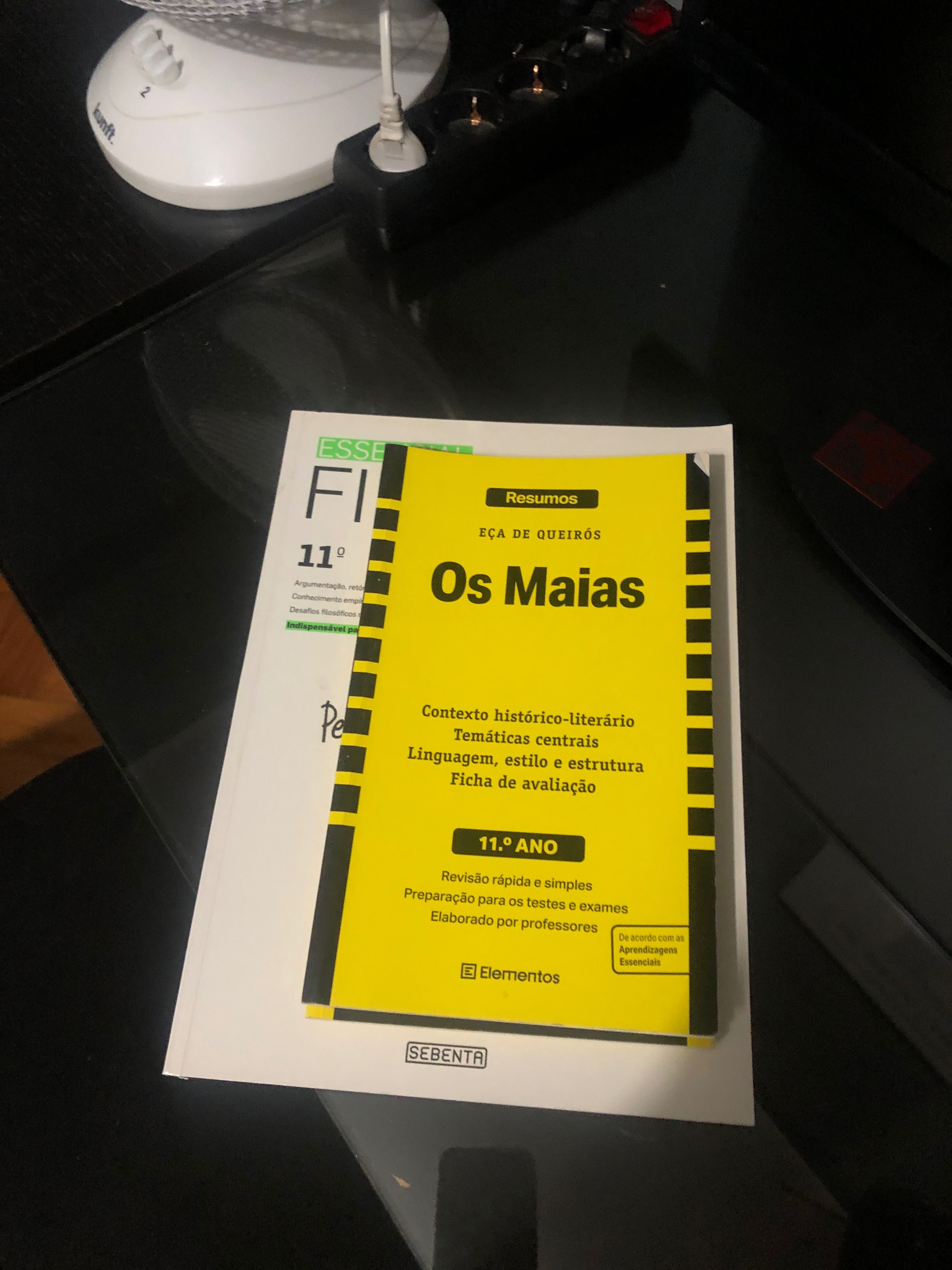 Livros de apoio a Filosofia 10 e 11 ano e livro Resumo Os Maias