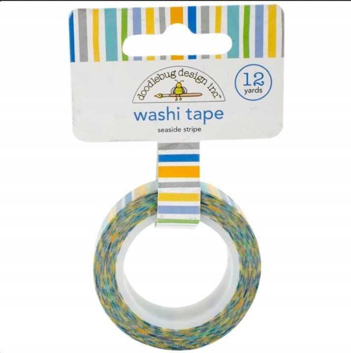 TAŚMA 5szt. dekoracyjna papierowa Washi Doodlebug 15mm 11m A312