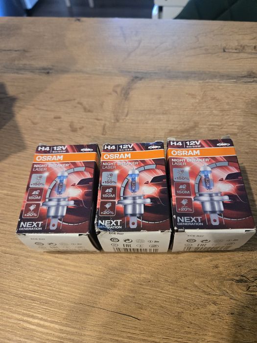 3 sztuki zarowki h4 firmy osram