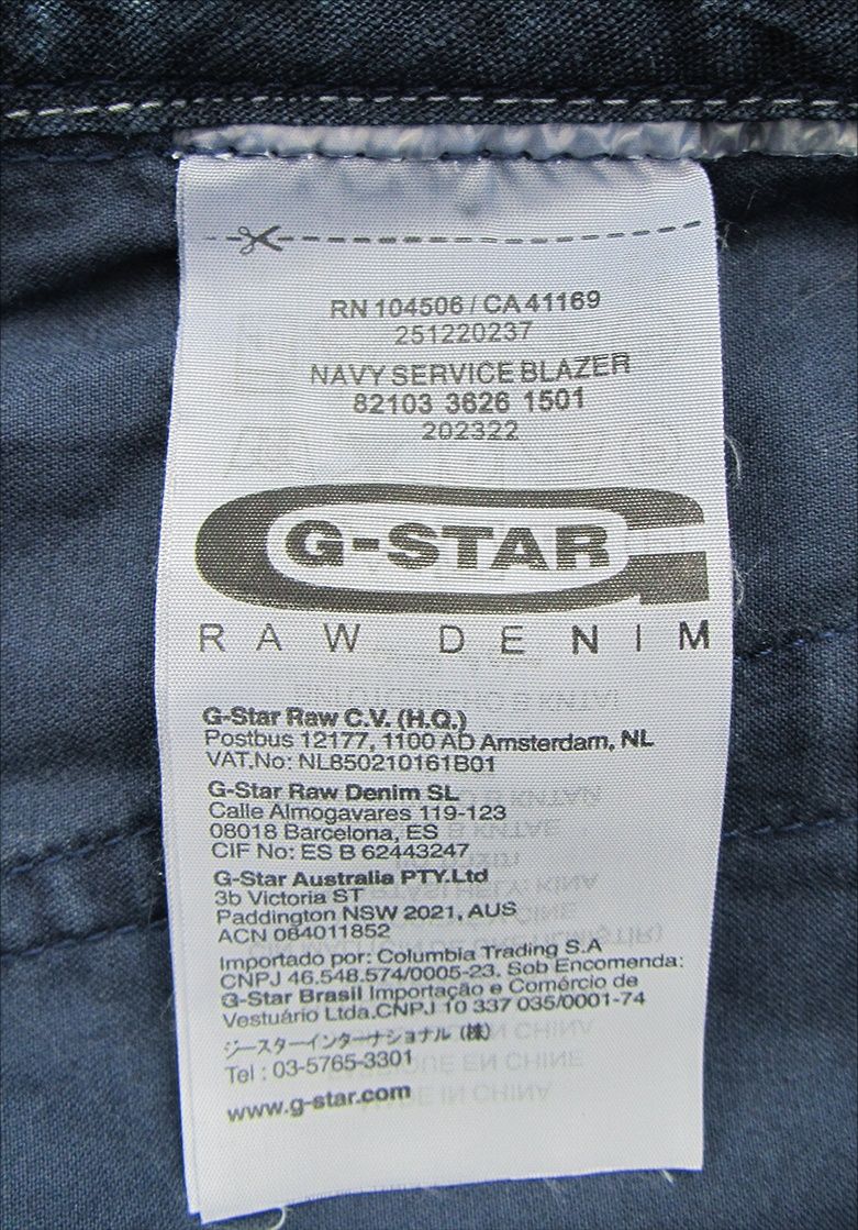 G-STAR RAW Navy Service Blazer пиджак блейзер 48 - S-M оригинал