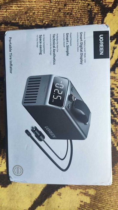 Автомобильный компрессор Ugreen ET722 150 psi 120w 30 л/мин 12В