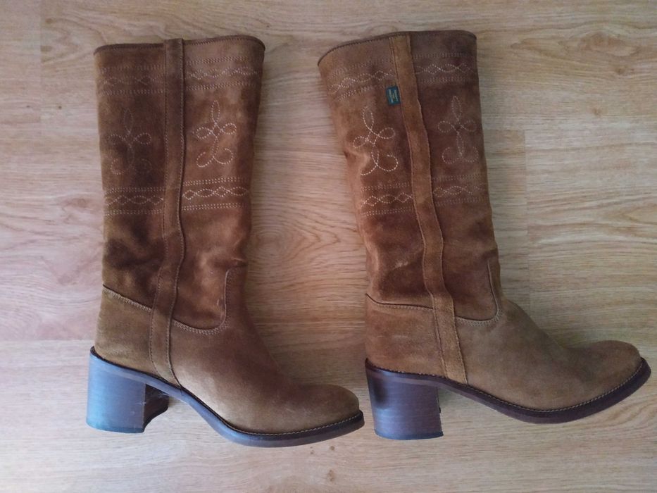 Botas em camurça e pele n'35 ( Seaside)