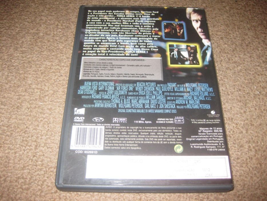 DVD "Força Aérea 1" com Harrison Ford