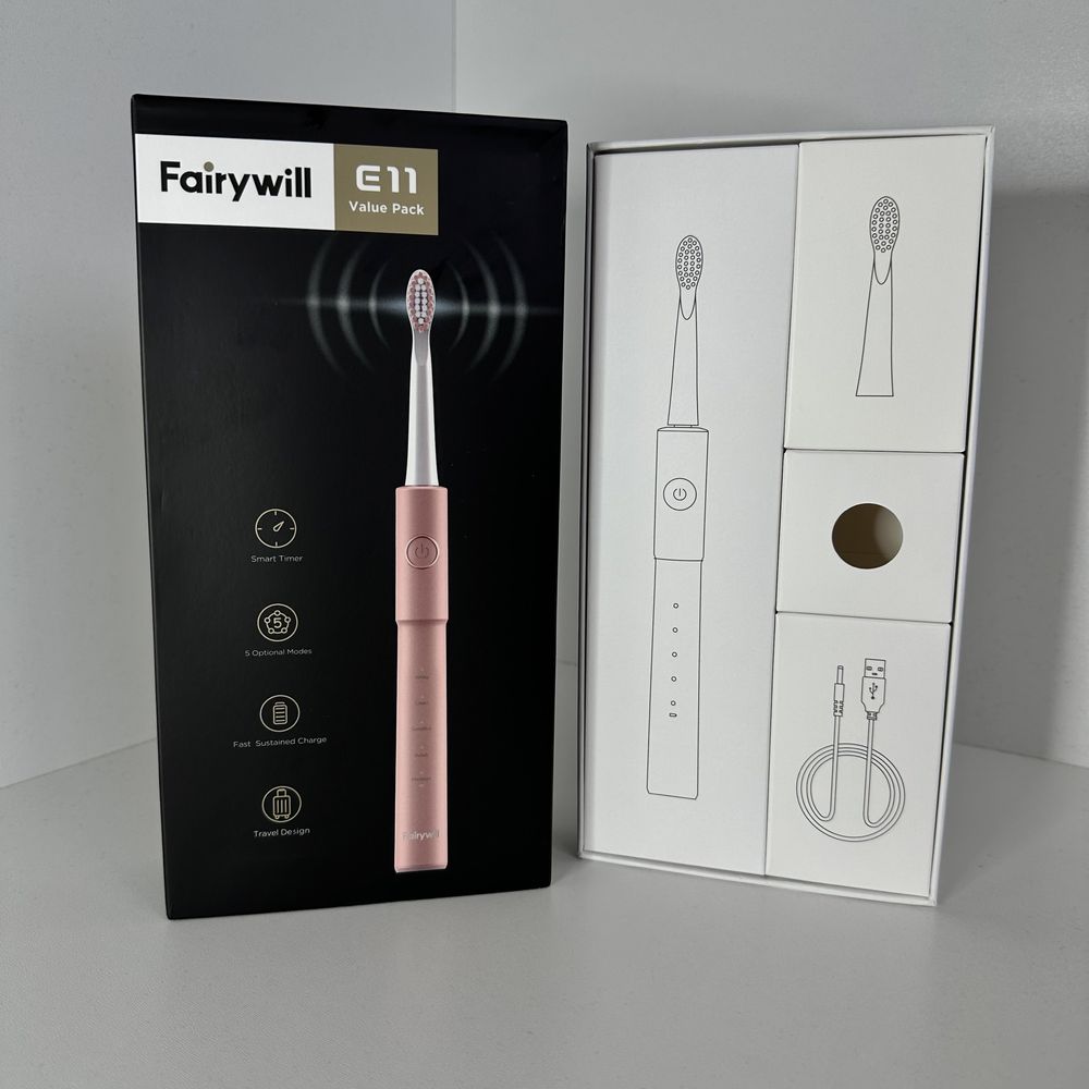 Нова Електрична зубна щітка Fairywill E11 pink