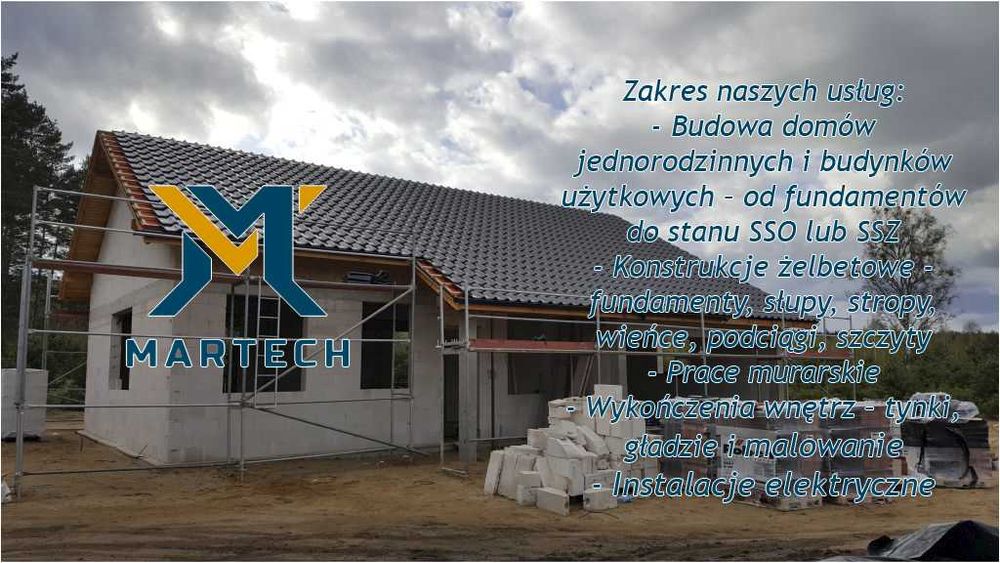 Usługi ogólnobudowlane, budowa domów - Krosno, Jasło, Sanok i okolice