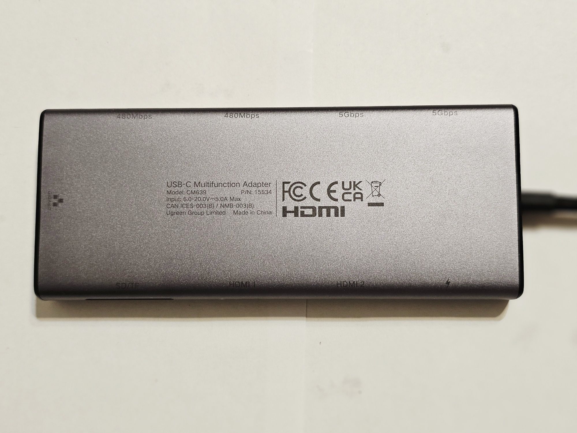 Хаб адаптер UGREEN CM639 USB C 10 in 1