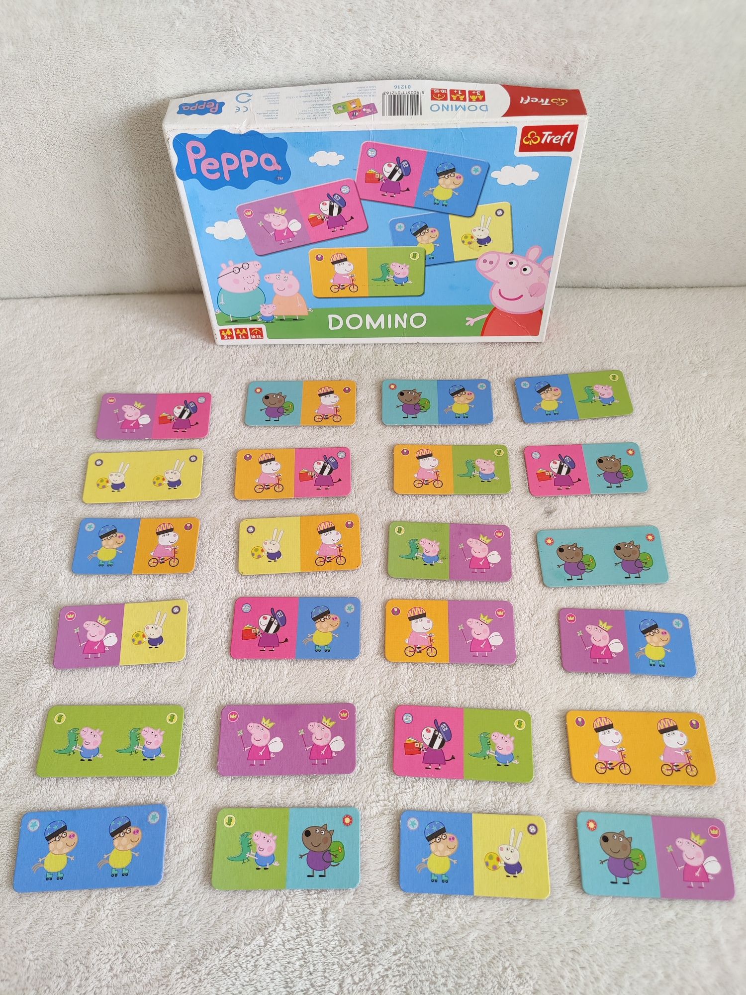 Świnka Peppa Pig gra Domino połącz takie same obrazki Trefl edukacyjna
