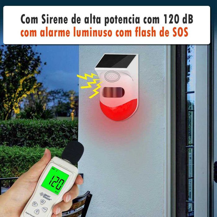 Detector movimento Inteligente exterior Solar e wi-fi PIR8700JHDL99DJ9