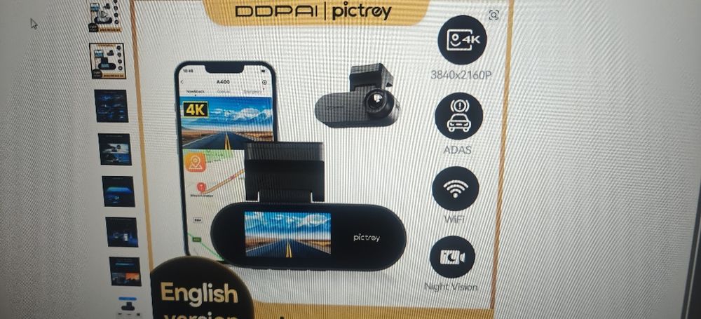 новинка видеорегистратор DDPAI Pictrey A400 4K плюс карта 64 г