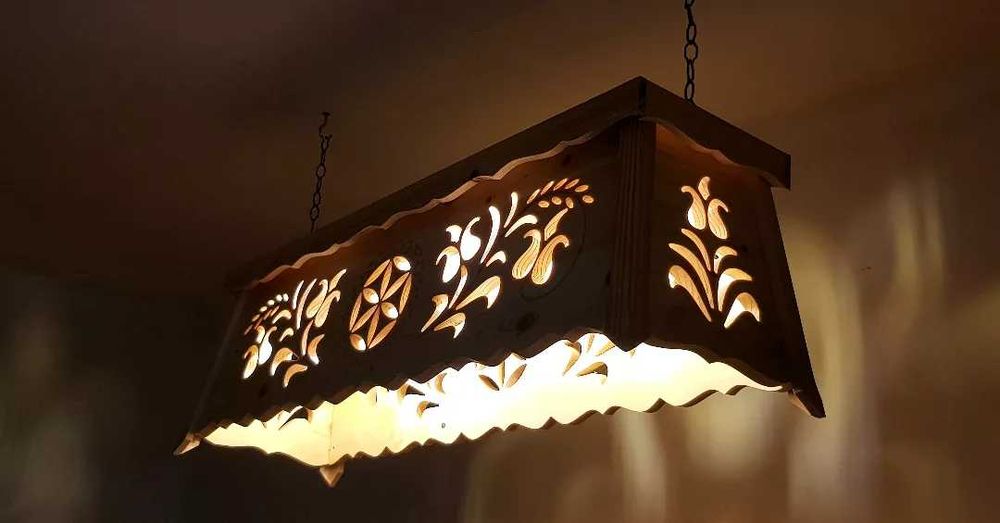 Lampa góralska, Abażur 90 - Styl Zakopiański