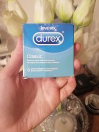 Prezerwatywy Durex 3 sztuki classic rozmiar opakowanie