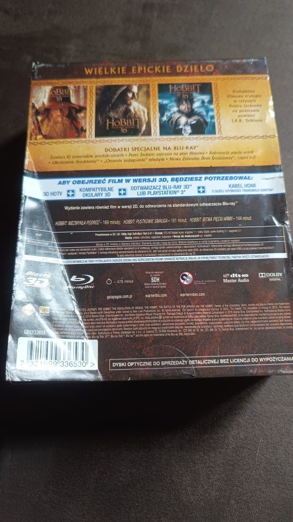 Hobbit Trylogia 3d