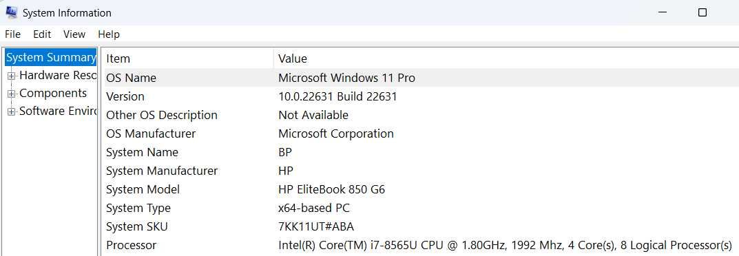 HP EliteBook 850 G6 | i7-8665U | 16GB | SSD 500GB | 15.6” Semi-novo