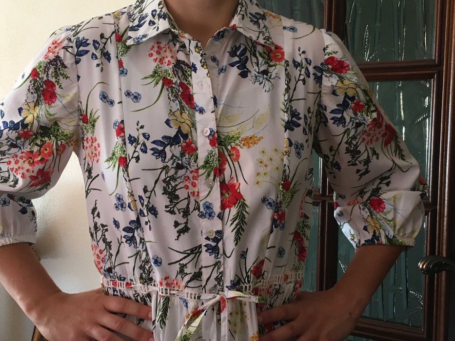 Vestido estampado flores, marca SMF