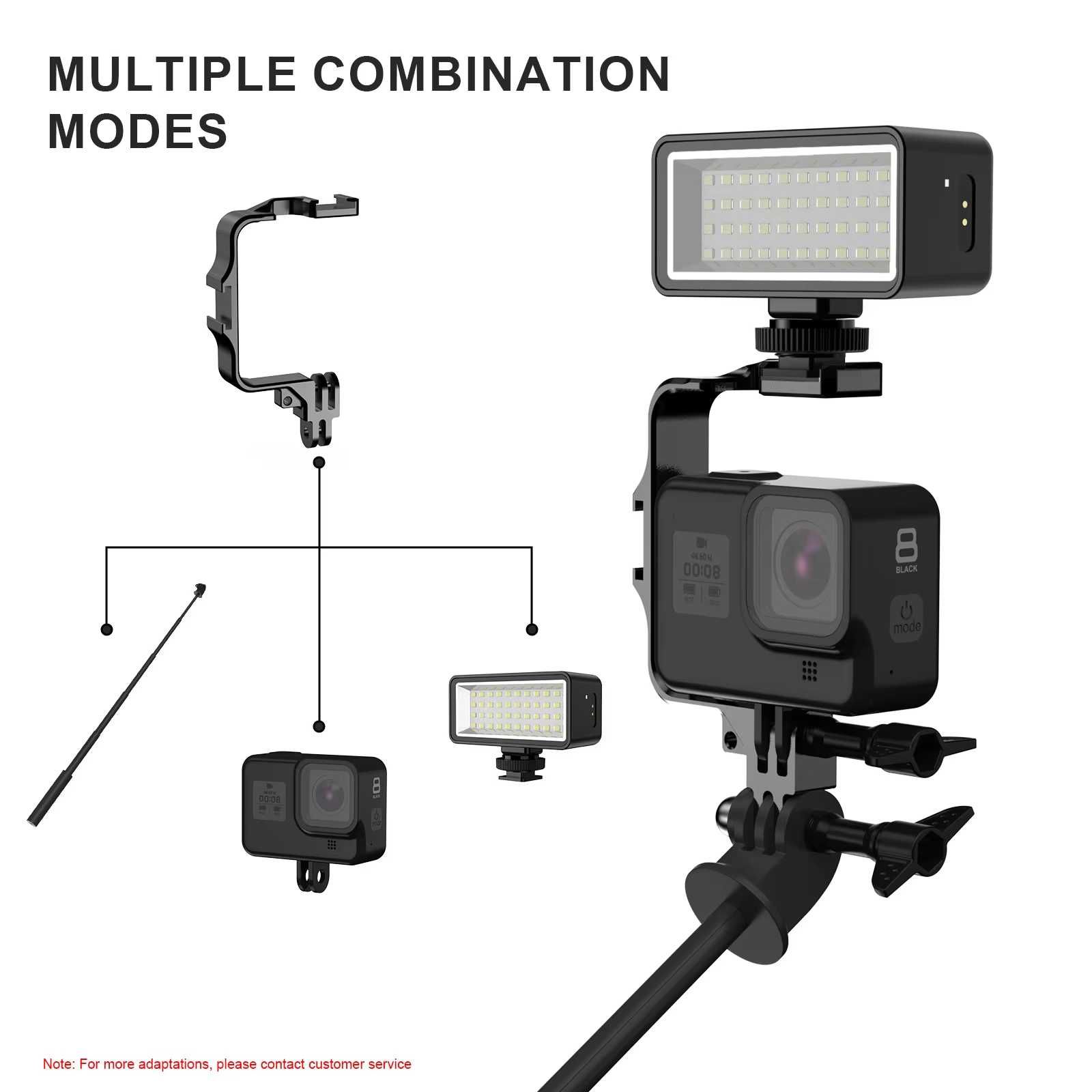 Adapter ramka aluminiowa podwójna do GoPro Hero DJI Action Insta360